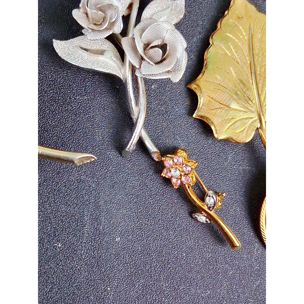 Lot Of 17 Vintage & Modern Brooches Filigree Enamel Bird Silver Gold Tone Floral - Picture 9 of 16
